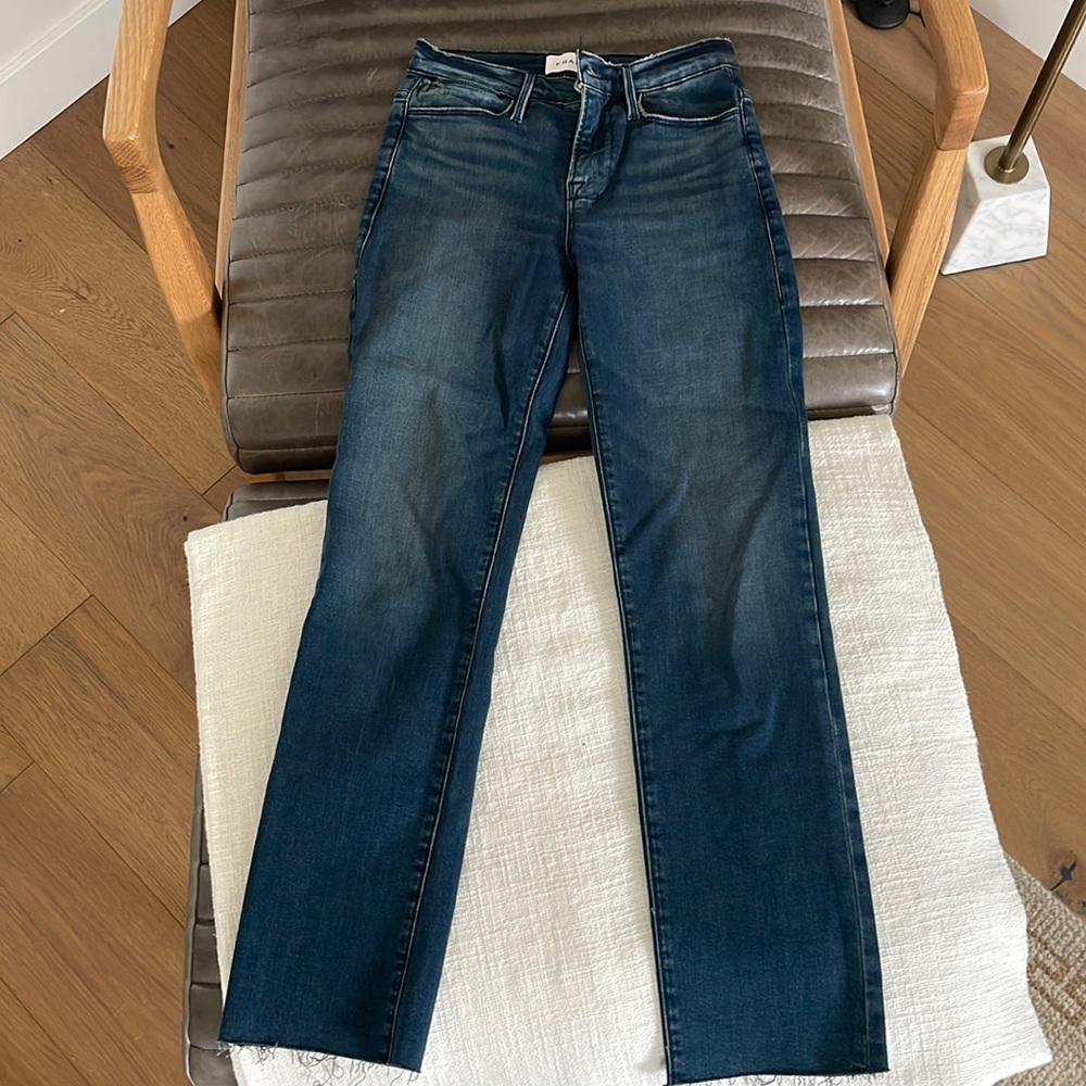 Frame Le High Straight jeans with raw hem 24